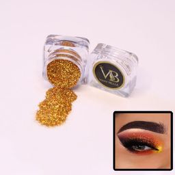 Veoni BELLE Set of 2 Holographic Power Shimmer Illuminator Eyeshadow - Peach & Orange image 4