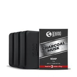 BEARDO Men Set of 3 Charcoal Musk Soap - 75g each-4