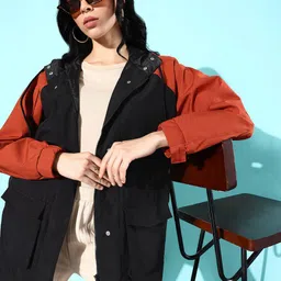 Mast & Harbour Colourblocked  Hooded Sporty Jacket-picture-21