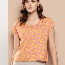 her by invictus Floral Printed Extended Sleeves Top-image-12