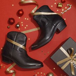 Saint G Women Black Solid Leather Heeled Boots-image-67