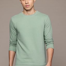 Roadster Men Textured T-shirt-image-98