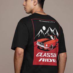 The Roadster Lifestyle Co. Men Printed Pure Cotton Relaxed Fit T-shirt-picture-5