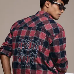The Roadster Life Co. Graphic Printed & Checked Casual Shirt-image-37