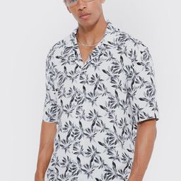 boohooMAN Palm Printed Casual Shirt-image-69