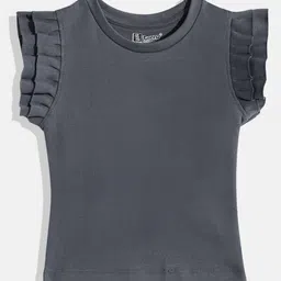 Eteenz Kids Girls Flutter Sleeve Top-image-89