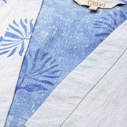 Taavi Indigo Hand Block Print Longline Cotton Linen Open Front Shrug image 5