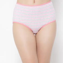 Clovia White Printed Hipster Panty-image-40