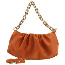Bellissa Tan Solid Medium Shoulder Handbag-image-5