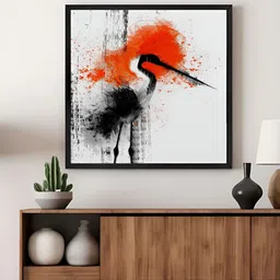 999Store Grey & Red Canvas Abstract Wall Art-25