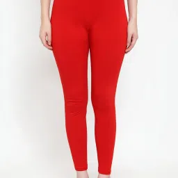 Gracit Red & Off-White Mid Rise Leggings - Pack Of 3 image 2