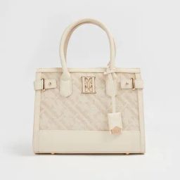 Elle Off White Textured Handbag-13