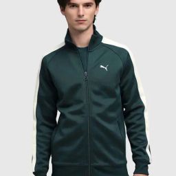 Puma Green Regular Fit Color-Block Sports Jacket-image-82