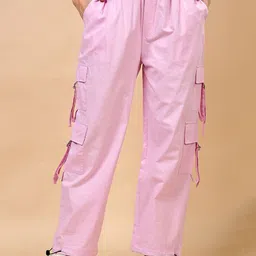RANGRIWAZ Women Relaxed High-Rise Trousers-image-70