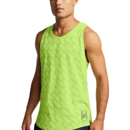 Under Armour Green Slim Fit Printed Tank Tee-image-98
