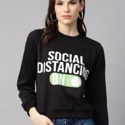 Melon by PlusS Black Graphic Print Sweatshirt-image-94