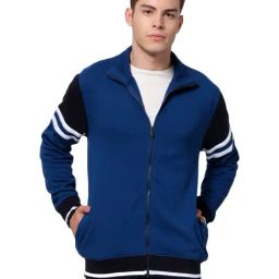 celio Celio* Blue Cotton Regular Fit Jacket-picture-11