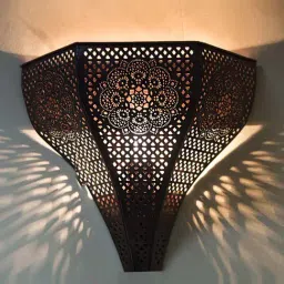 Homesake Antique Copper Vintage Moroccan Wall Lamp - Set of 1-image-62