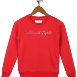Monte Carlo Kids Red Solid Full Sleeves Sweatshirt-picture-2