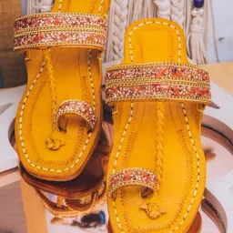 NR by Nidhi Rathi Women's Yellow Toe Ring Sandals-image-57