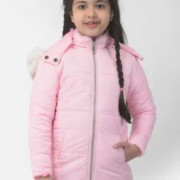 Crimsoune Club Kids Pink Cotton Regular Fit Full Sleeves Jacket-image-34
