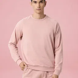 Rare Rabbit Pink Cotton Regular Fit Solid Sweatshirt-picture-10