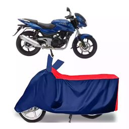 Auto Pearl Two Wheeler Cover with Bag for Bajaj Pulsar 220 DTS-i, Red & Blue-image-43