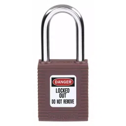 BRADY Lockout Padlock with 1 Key Nylon Brown, 39N155-image-92