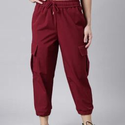 SHOWOFF Maroon Slim Fit Joggers-picture-30