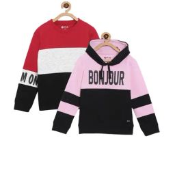 3PIN Girls Multicolor Cotton Regular Fit Color Block Sweatshirt & Hoodie-picture-37