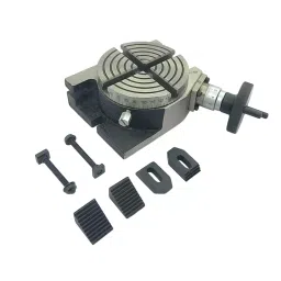A.D INTERNATIONAL Rotary Table Size 4 inch (100 mm) with M6 Clamp Kit for Milling Machine, BC-JDEZ-UUSC-7