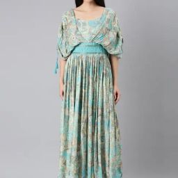 showoffff SHOWOFF Blue Embellished Maxi Dress-picture-43