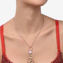 Zaveri Pearls Gold Tone Pearls Embellished Contemporary Necklace -ZPFK14369-35