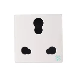 Legrand Anti - Bacterial Socket with Shutter Myrius Classic White 2 Module, 6793 28 image 2