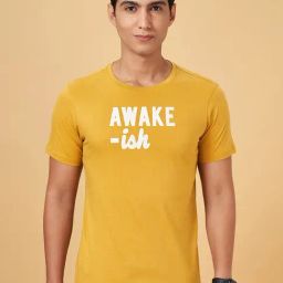 Ajile By Pantaloons Gold Yellow Regular Fit Printed Sports T-Shirt-picture-8
