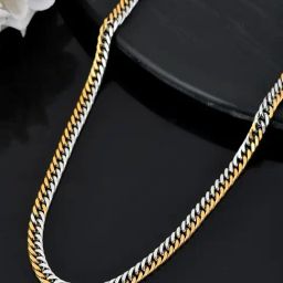 VOJ Dual Tone Plated Fashionable Chain for Men-image-33