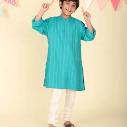 Fabindia Boys Blue Kurta-image-78
