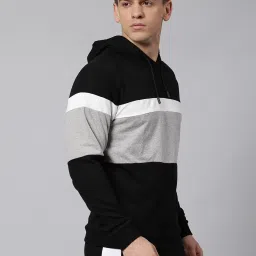 Dennis Lingo Multi Regular Fit Colour Block Hooded Sweatshirts image 4