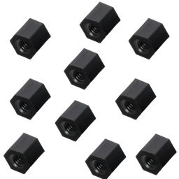 M3*9MM Black Nylon Double Pass Hexagonal Column Isolation Column (Pack of 10)-12