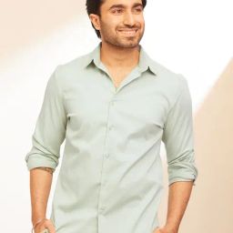 The Bleu Label Mint Green Slim Fit Shirt-image-89