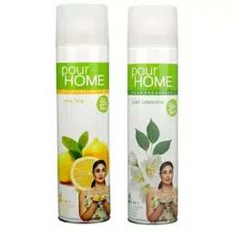 Pour Home 270 ml Room Freshener Combo Spray Lime Life + Just Jasmine Fragrance (Pack of 2)-picture-24