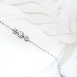 Silberry 92.5 Sterling Silver White Royalty Bracelet-image-105