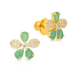 Malabar Gold and Diamonds 22k Yellow Gold Stud Earrings-image-98