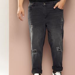 Sztori Men Plus Size Slim Fit Mildly Distressed Light Fade Stretchable Jeans-picture-14