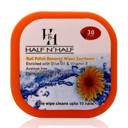 Half N Half Nail Polish Remover Wipes Sunflower - 30 Wipes-48