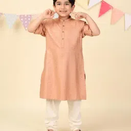 Fabindia Boys Pink Printed Kurta-image-20