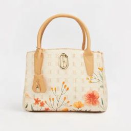 Elle Beige Printed Handbag-37