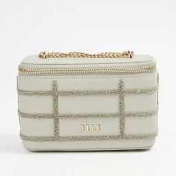 Elle Grey Textured Sling Handbag-image-72