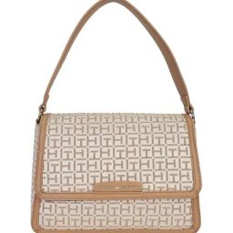TOMMY HILFIGER Light Stone & Basket Brown Logo Shoulder Bag-picture-25