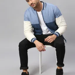 Dennis Lingo Multi Regular Fit Colour Block Bomber Jackets image 5
